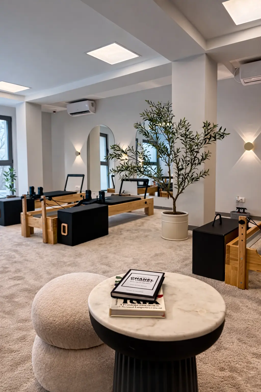Olive Pilates studio lounge